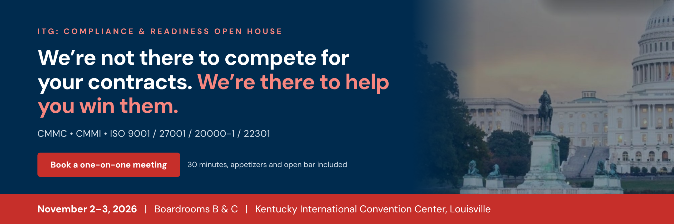 ITG Compliance & Readiness Open House, Louisville, November 2 to 3, 2026